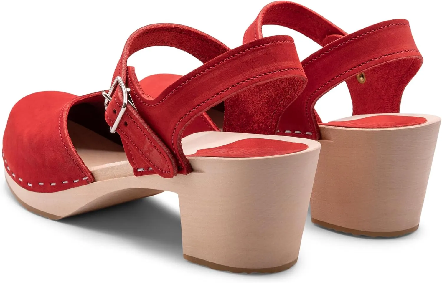 Sandgrens Handmade Swedish Wood Clogs for Women, High Heel Sandal | Victoria
