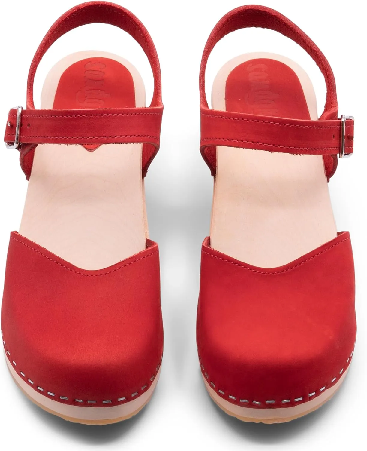 Sandgrens Handmade Swedish Wood Clogs for Women, High Heel Sandal | Victoria