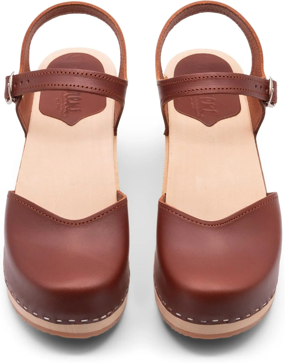 Sandgrens Handmade Swedish Wood Clogs for Women, High Heel Sandal | Victoria