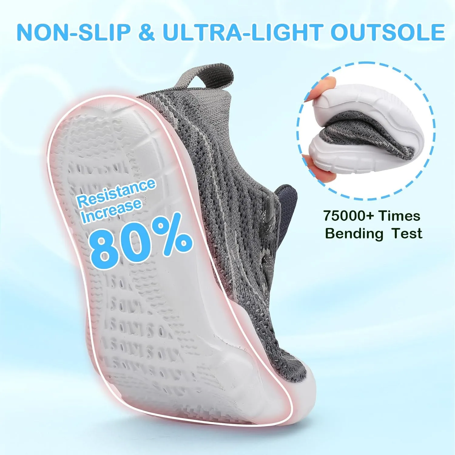 Scurtain Toddler Shoes Girls Boys Barefoot Shoes Kids Sneakers Breatherble Slip on Shoes