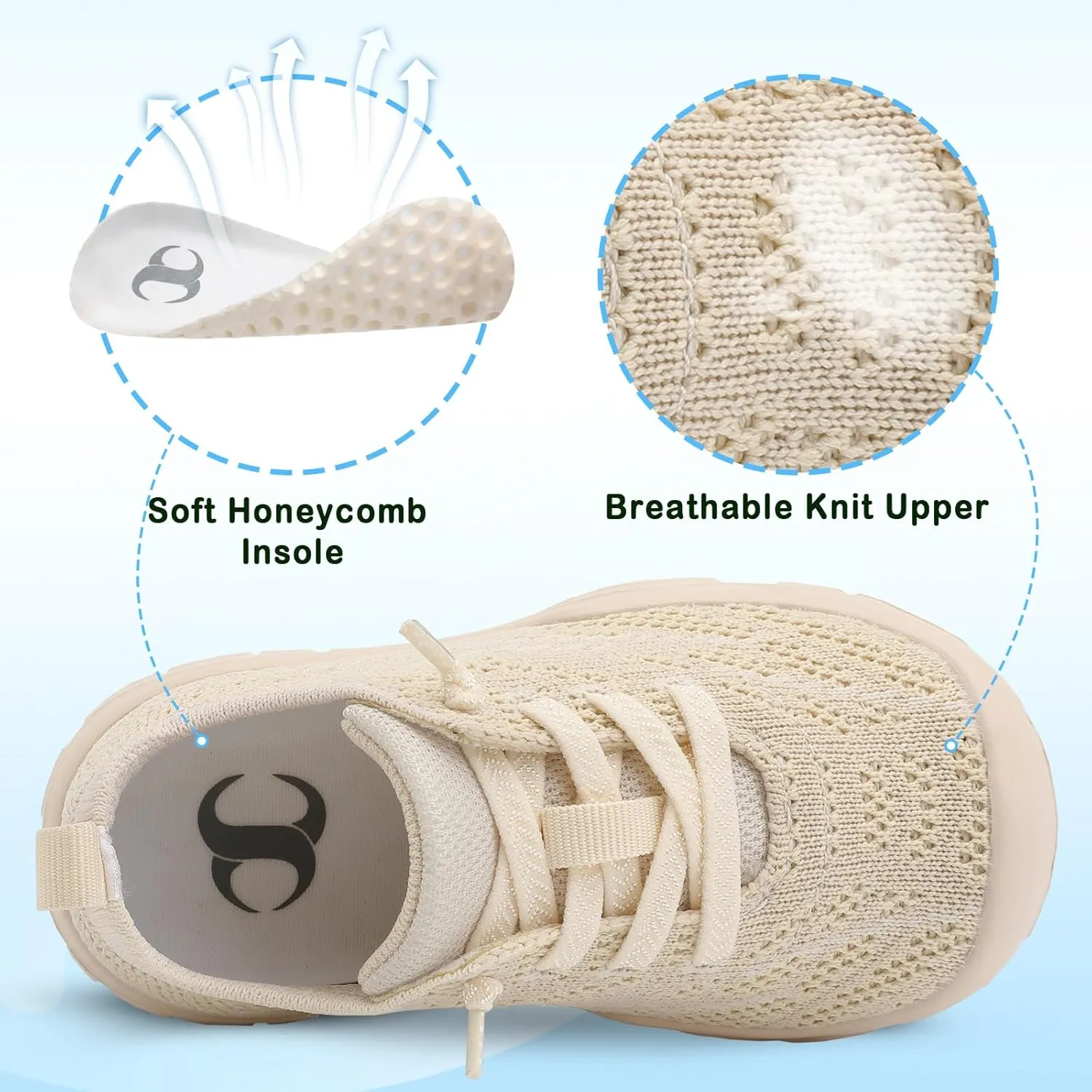 Scurtain Toddler Shoes Girls Boys Barefoot Shoes Kids Sneakers Breatherble Slip on Shoes