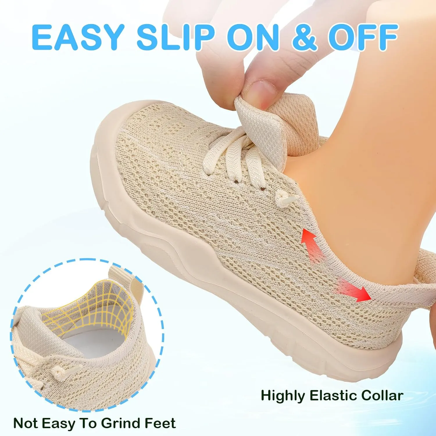 Scurtain Toddler Shoes Girls Boys Barefoot Shoes Kids Sneakers Breatherble Slip on Shoes