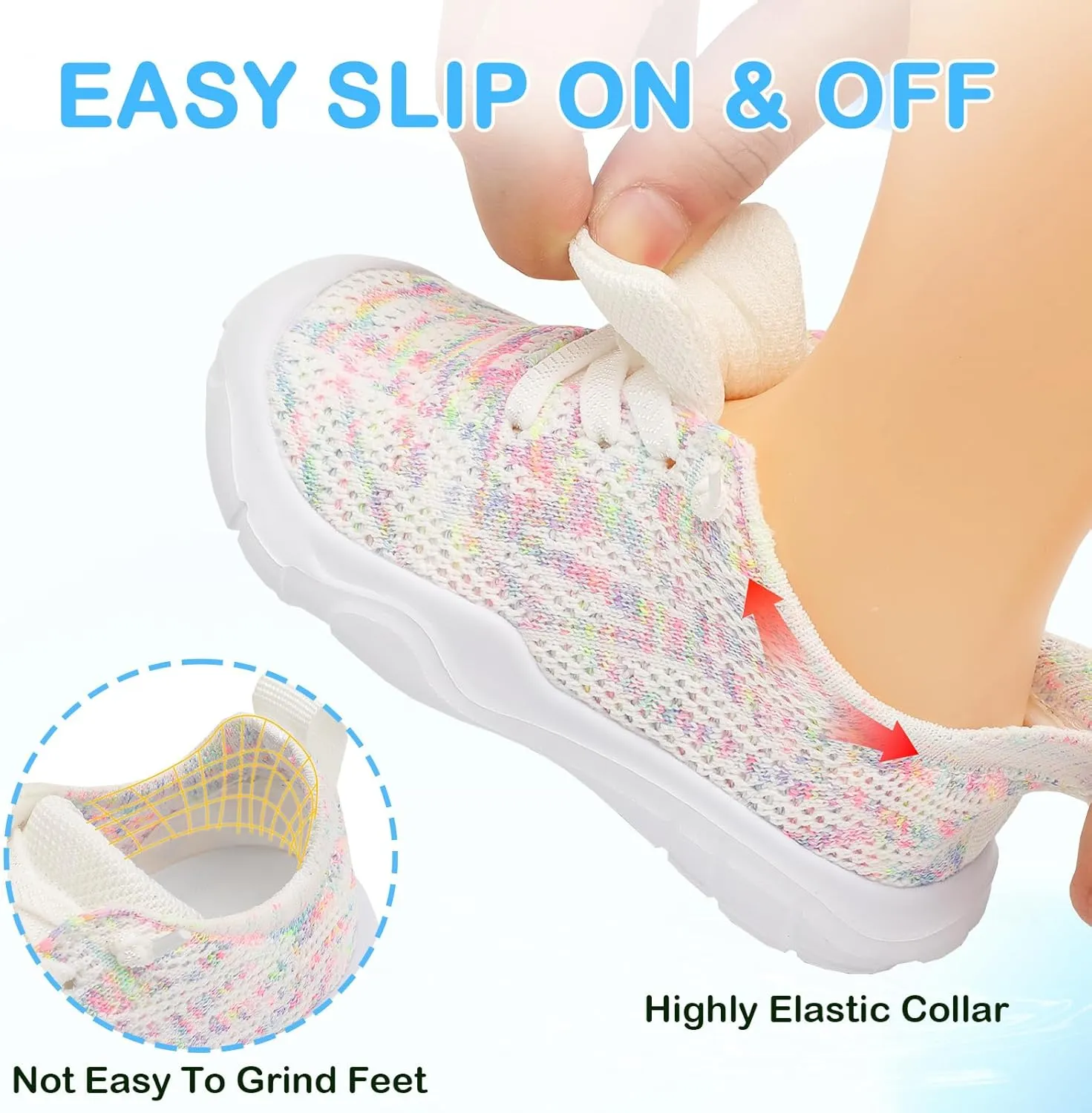 Scurtain Toddler Shoes Girls Boys Barefoot Shoes Kids Sneakers Breatherble Slip on Shoes