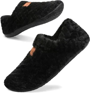 Scurtain Unisex Adults Fuzzy Casual Slippers for Women & Men, Green