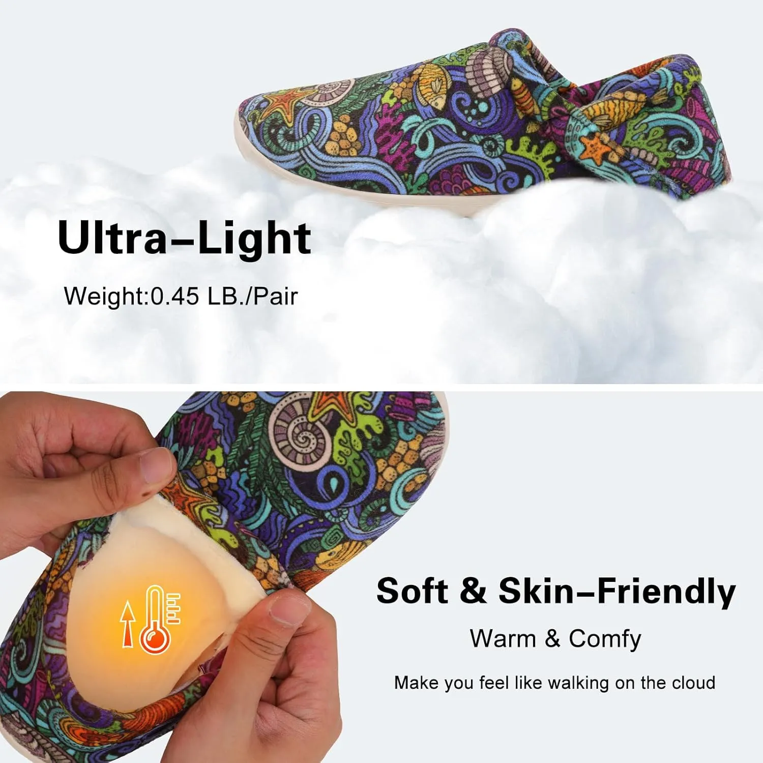 Scurtain Unisex Adults Fuzzy Casual Slippers for Women & Men, Green