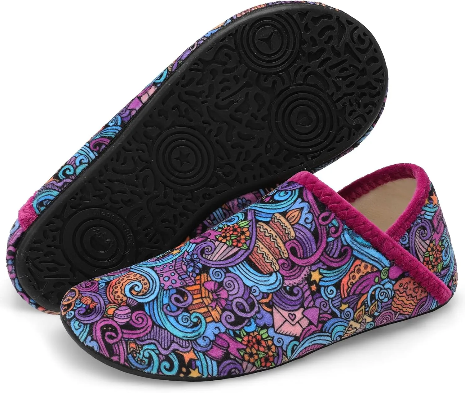 Scurtain Unisex Adults Rubber Sole Slippers