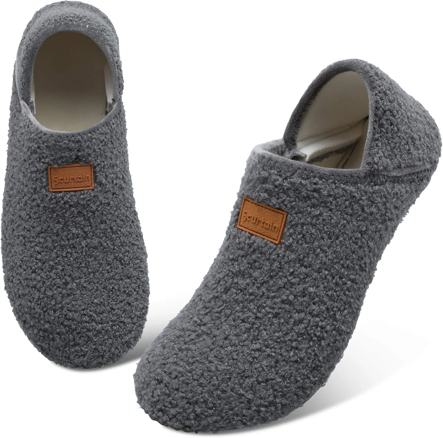 Scurtain Unisex Adults Rubber Sole Slippers