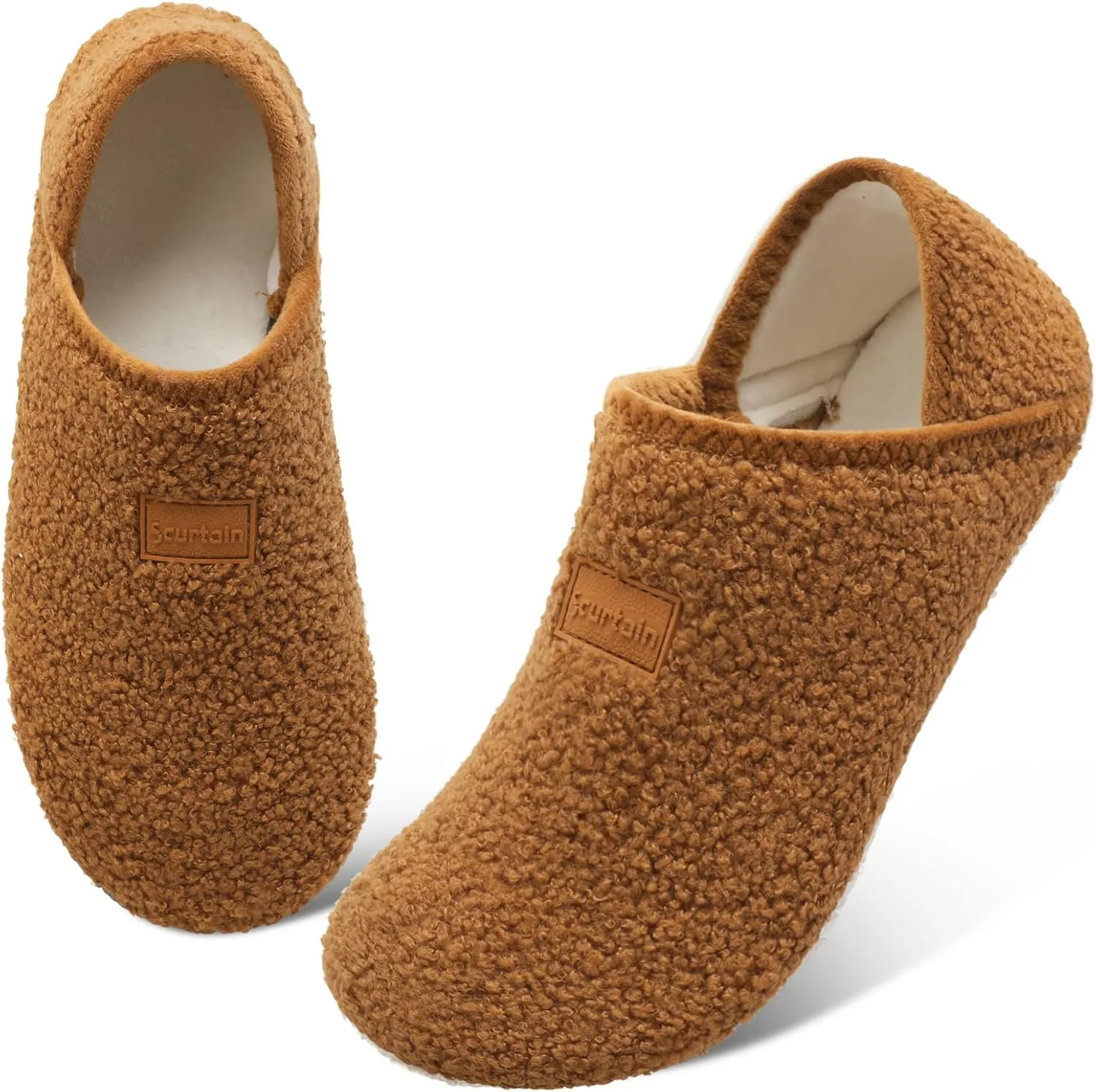 Scurtain Unisex Adults Rubber Sole Slippers