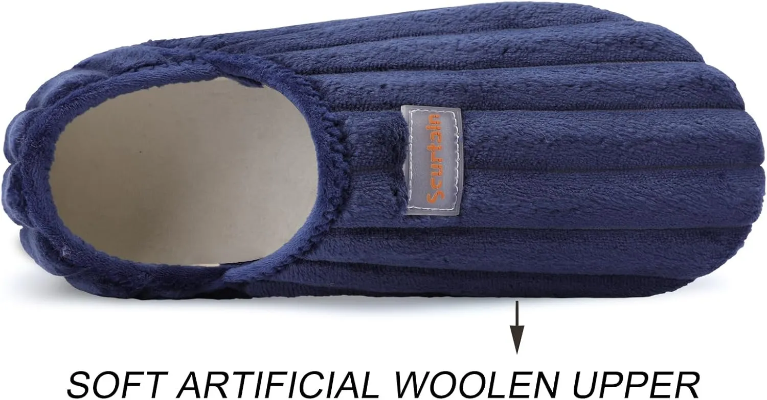 Scurtain Unisex Adults Rubber Sole Slippers
