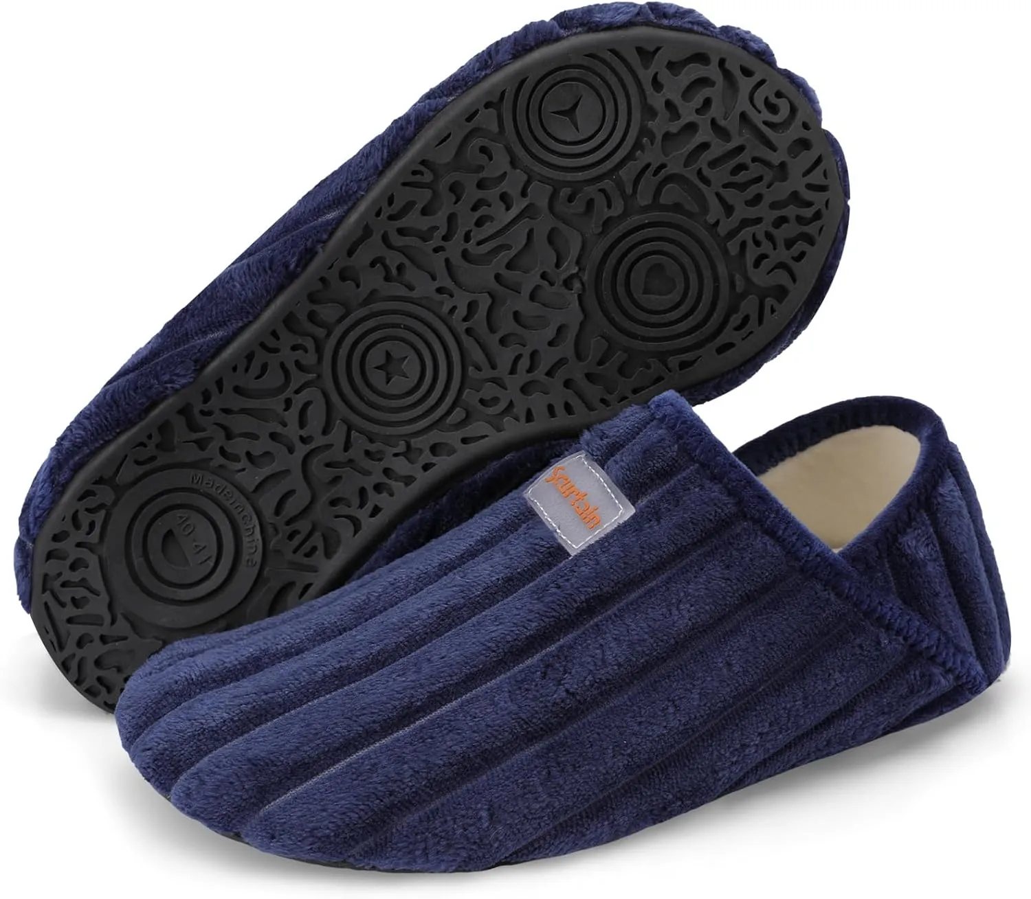Scurtain Unisex Adults Rubber Sole Slippers