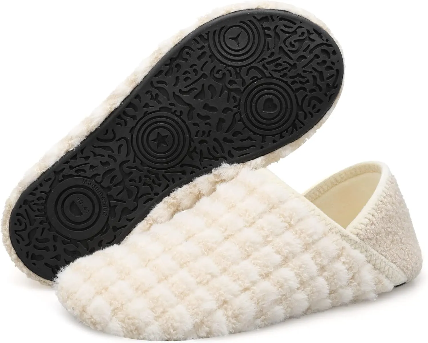 Scurtain Unisex Adults Rubber Sole Slippers