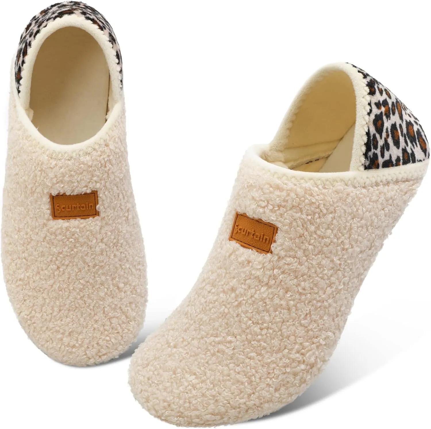 Scurtain Unisex Adults Rubber Sole Slippers