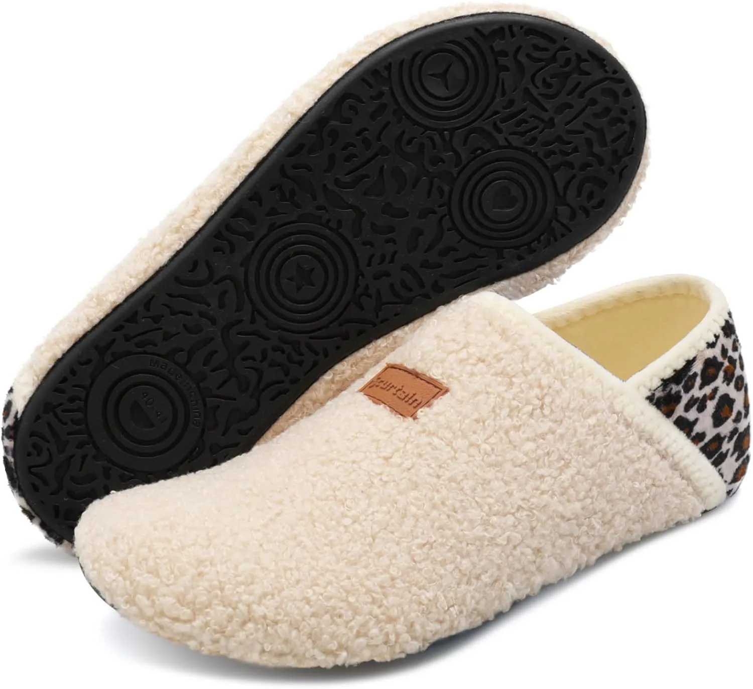 Scurtain Unisex Adults Rubber Sole Slippers