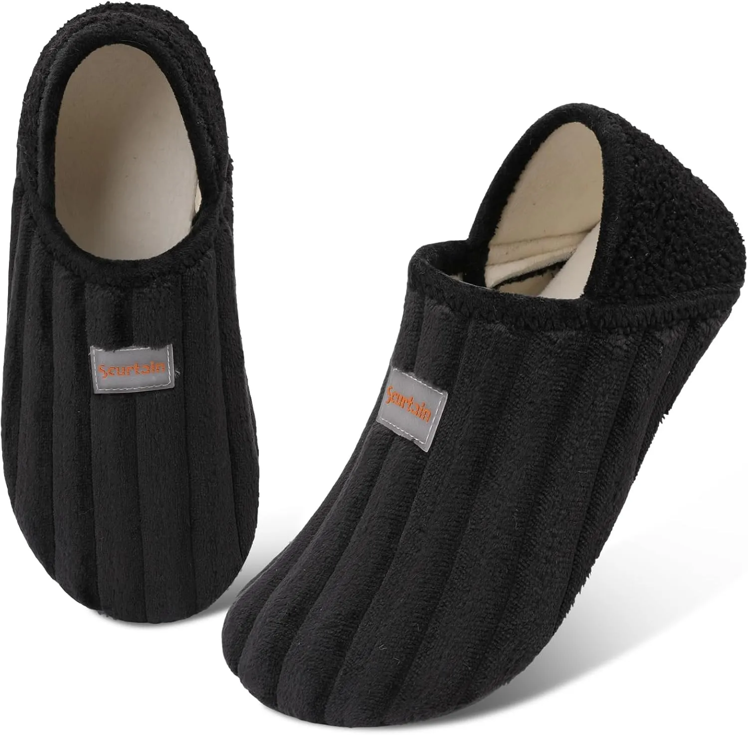 Scurtain Unisex Adults Rubber Sole Slippers
