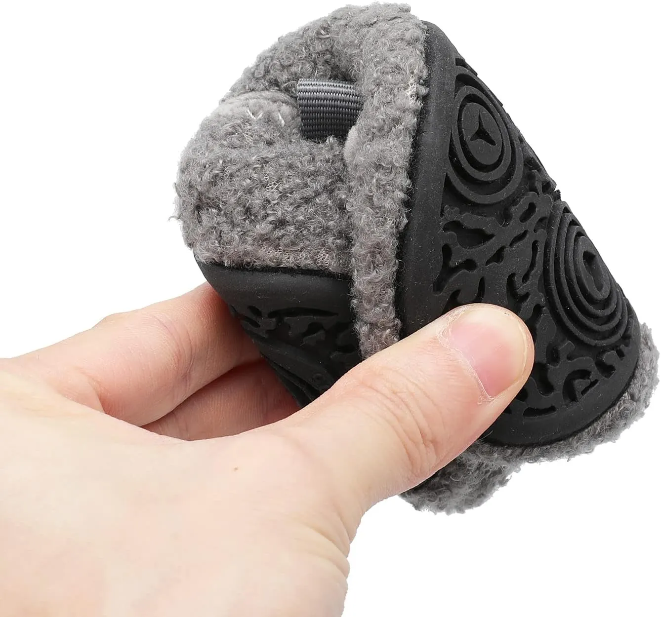 Scurtain Unisex Kids Toddler Slippers Socks Artificial Woolen Slippers with Non-slip Rubber Sole