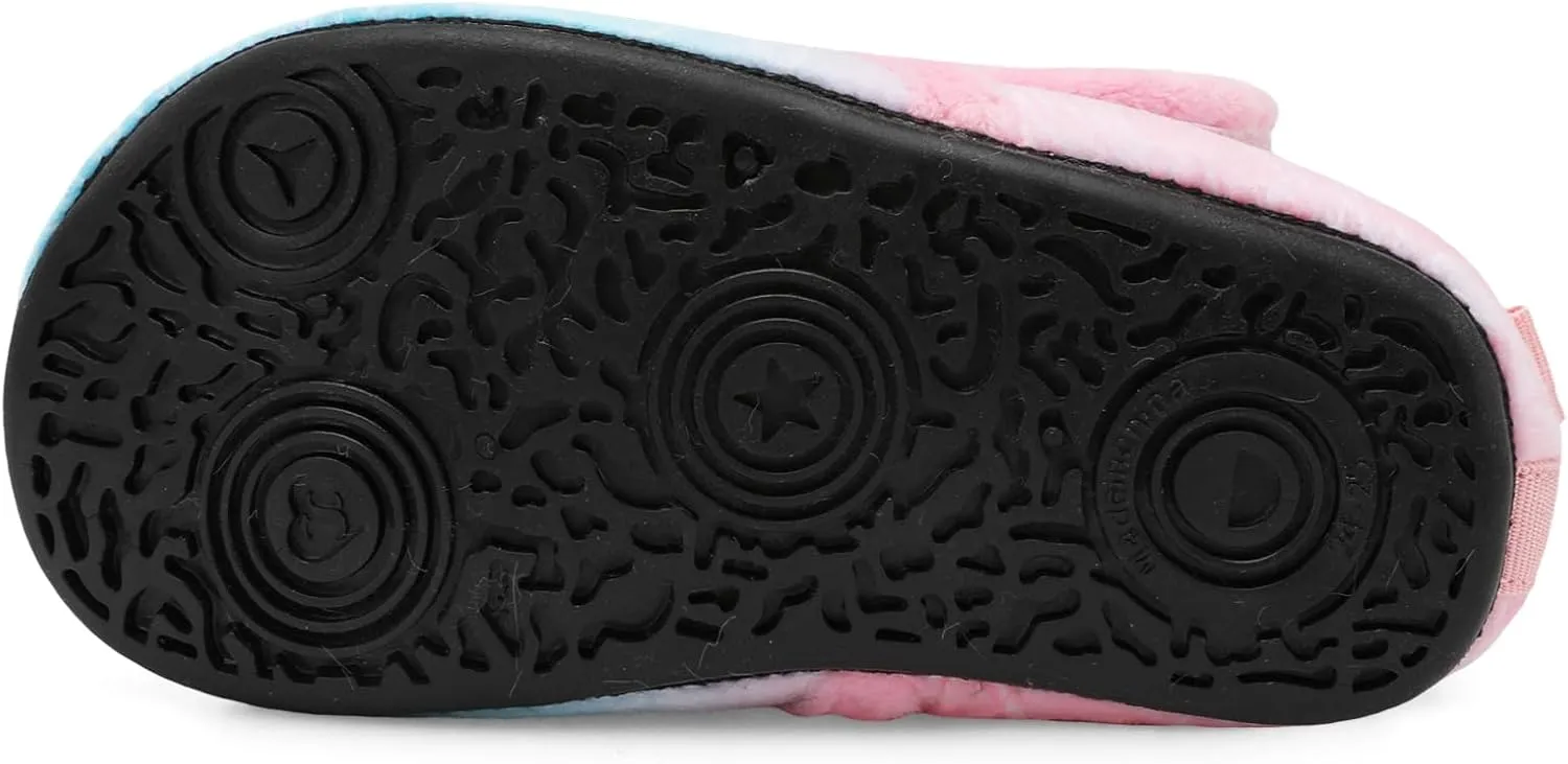 Scurtain Unisex Kids Toddler Slippers Socks Artificial Woolen Slippers with Non-slip Rubber Sole