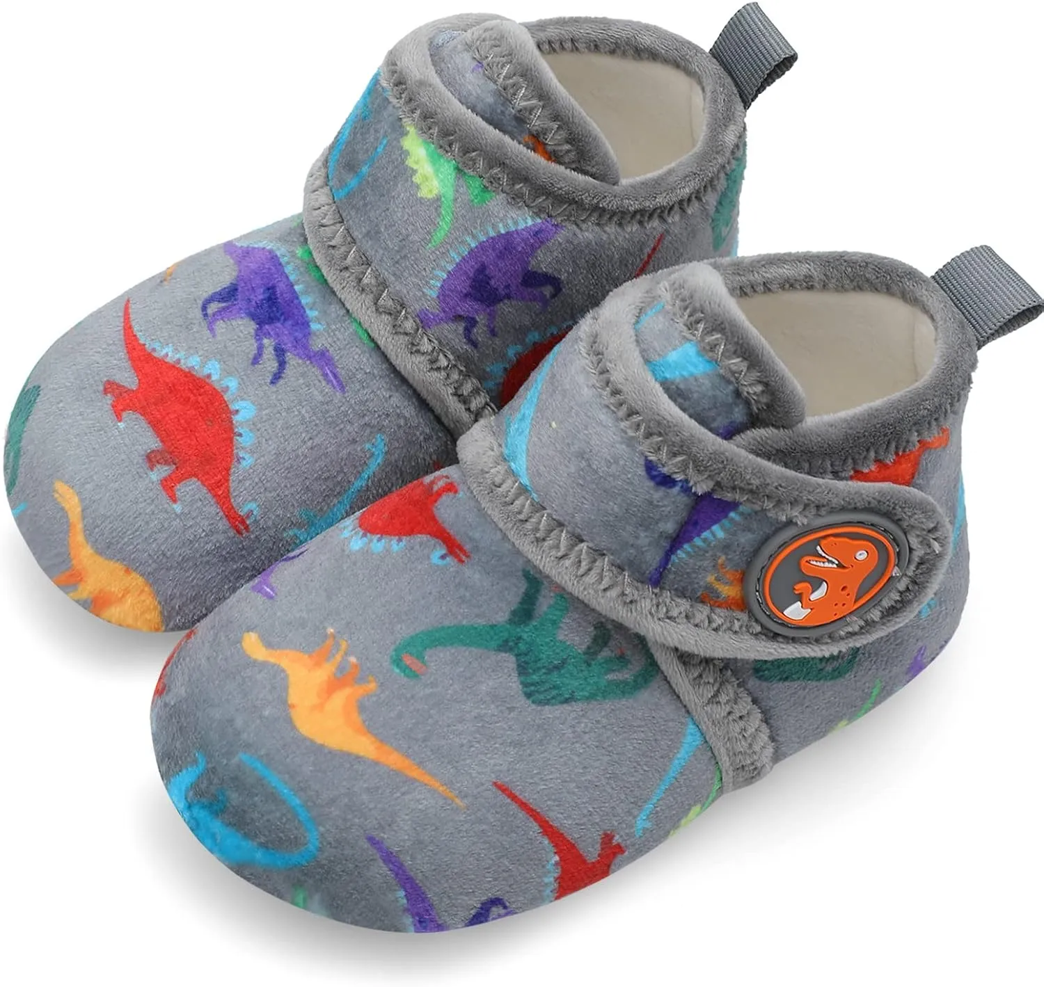 Scurtain Unisex Kids Toddler Slippers Socks Artificial Woolen Slippers with Non-slip Rubber Sole