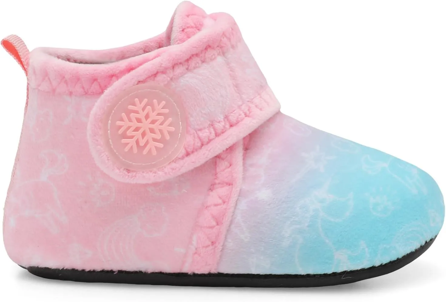 Scurtain Unisex Kids Toddler Slippers Socks Artificial Woolen Slippers with Non-slip Rubber Sole