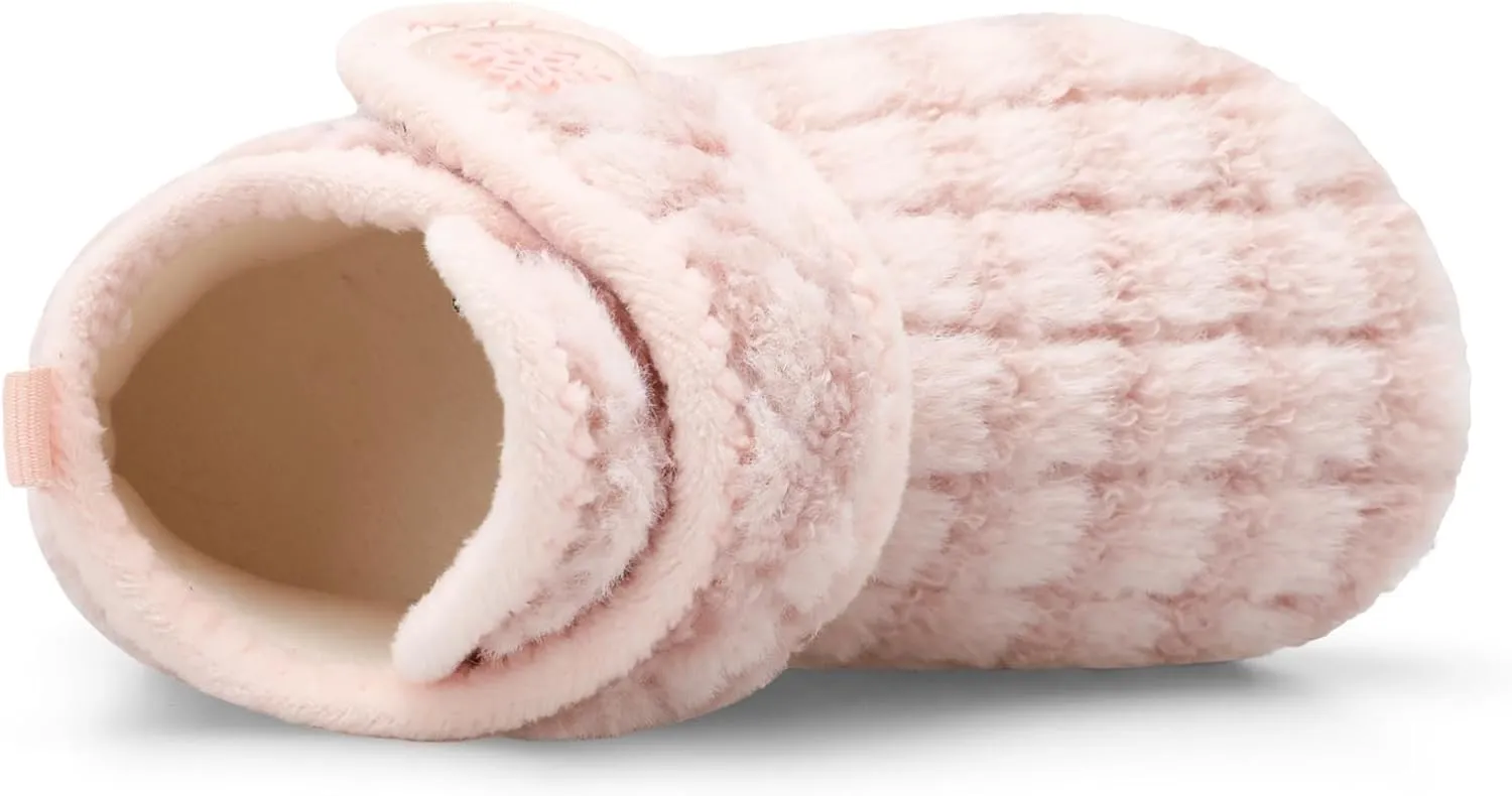 Scurtain Unisex Kids Toddler Slippers Socks Artificial Woolen Slippers with Non-slip Rubber Sole
