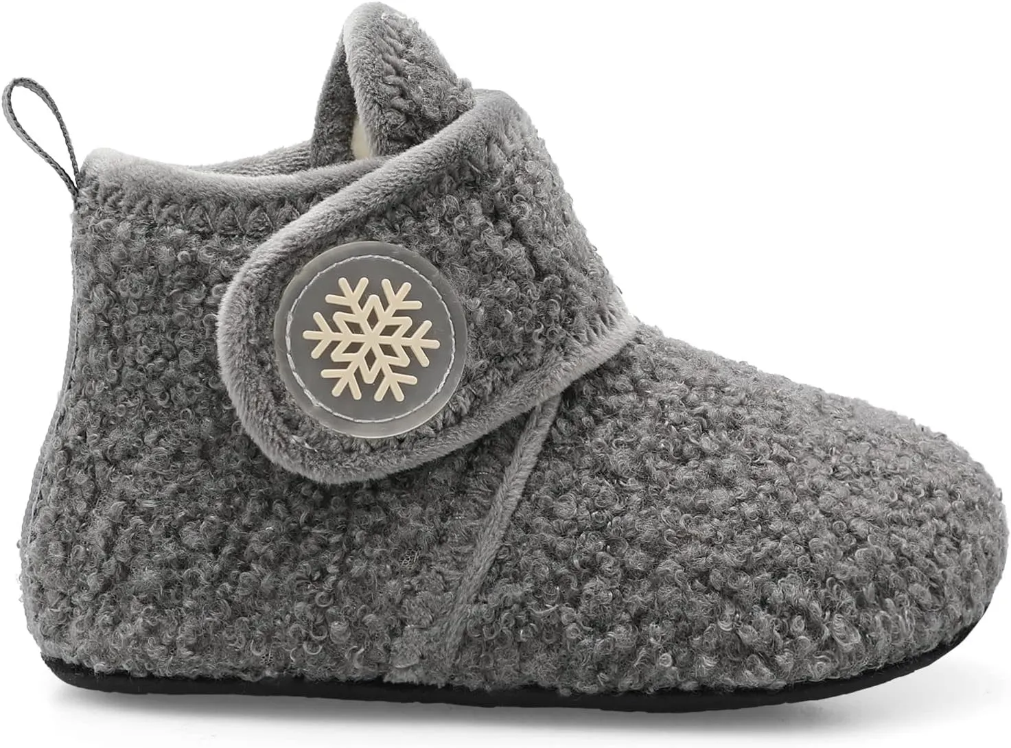 Scurtain Unisex Kids Toddler Slippers Socks Artificial Woolen Slippers with Non-slip Rubber Sole