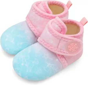 Scurtain Unisex Kids Toddler Slippers Socks Artificial Woolen Slippers with Non-slip Rubber Sole