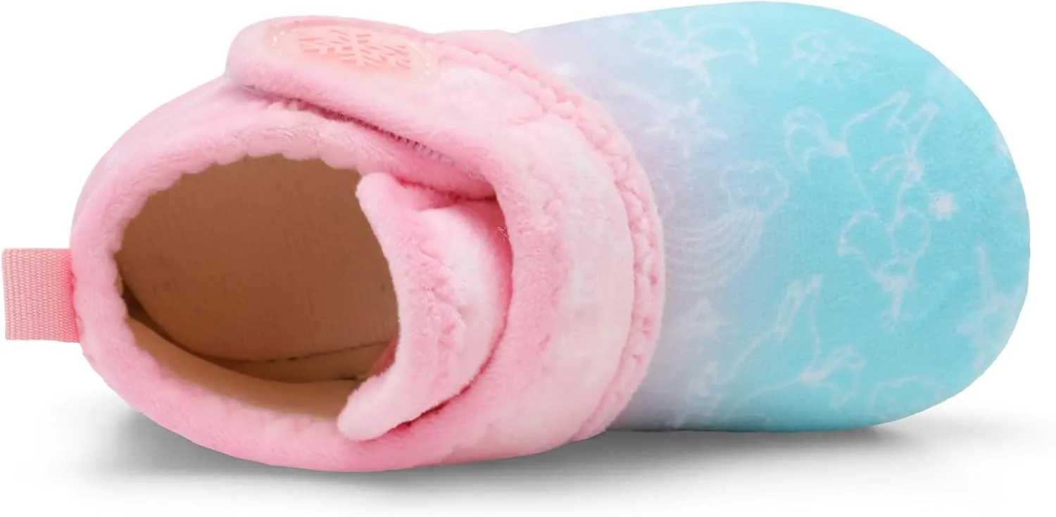 Scurtain Unisex Kids Toddler Slippers Socks Artificial Woolen Slippers with Non-slip Rubber Sole
