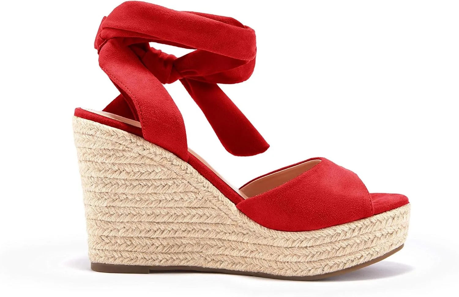 SERAIH Womens Lace up Espadrilles Platform Wedges Sandals Heels Tie Ankle Strap Summer Dress Shoes