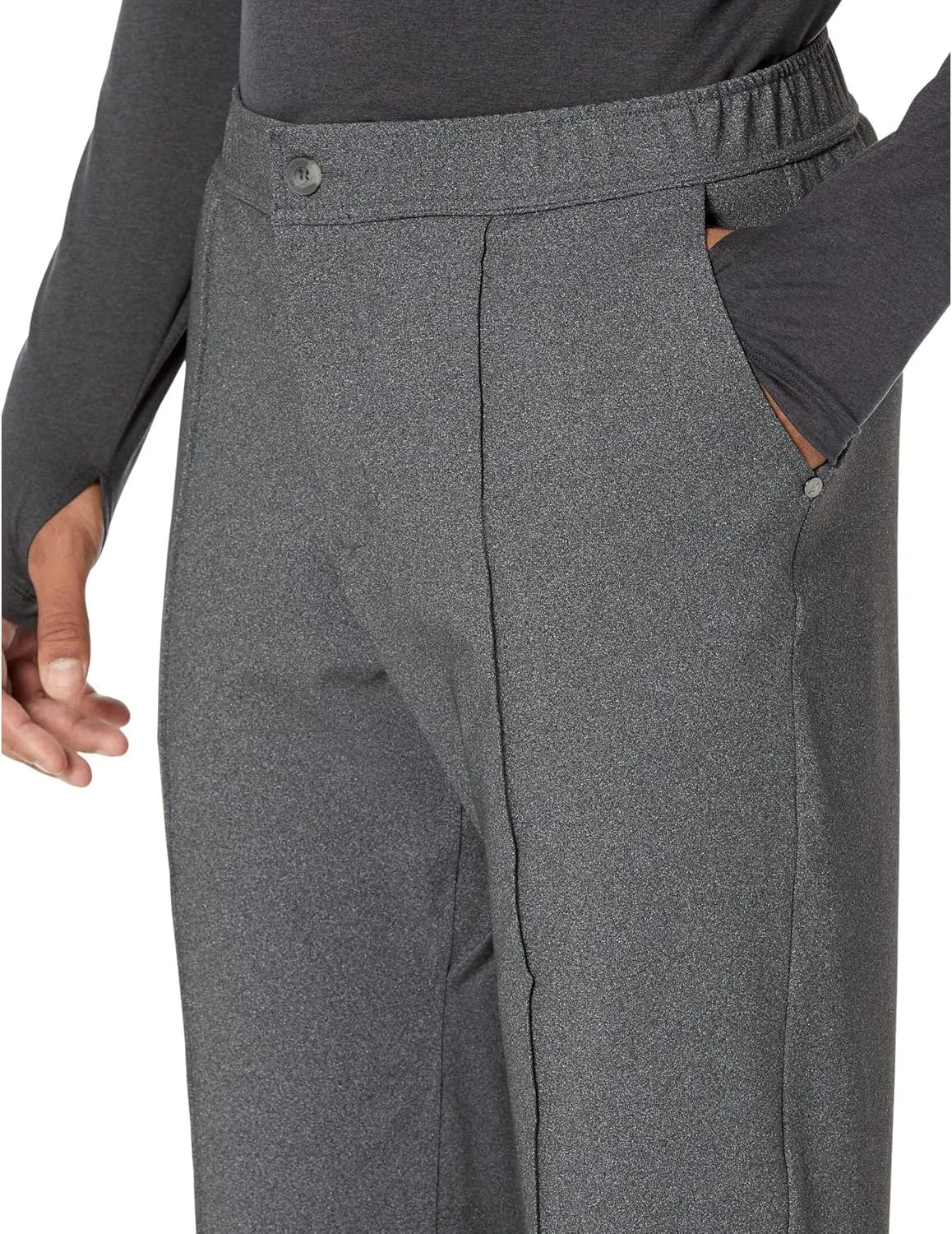 Skechers Men's Go Walk Slip Ins Stretchable Straight Leg Pintuck Zip Fly Pants