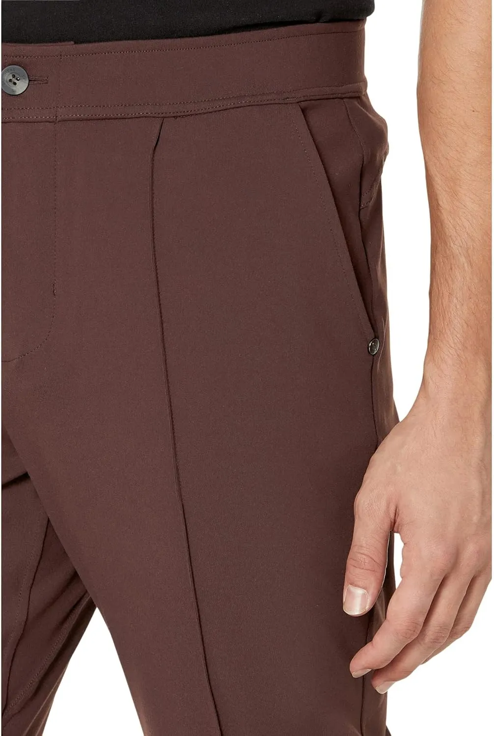 Skechers Men's Go Walk Slip Ins Stretchable Straight Leg Pintuck Zip Fly Pants