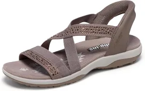Skechers Women's Reggae Slim-Summer Sparkle Sandal
