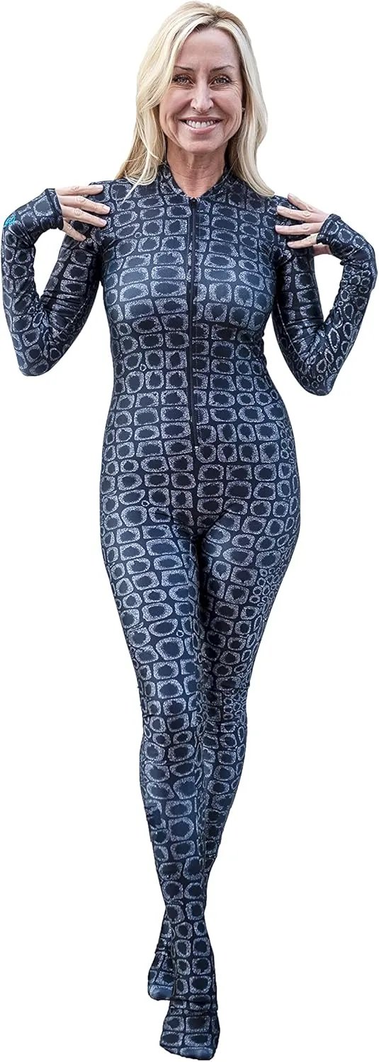 Slip Ins DiveSkins Zippered Full Body Diving Skin with Rash Guard, UV Protection for Surfing, Swimming, Diving, Snorkeling, Water Sports