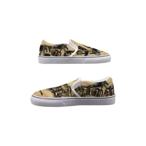 So#47 Men's Slip On Sneakers, abstract, print