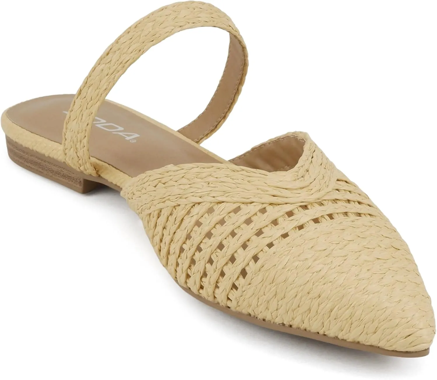 Soda Eladio ~ Women Pointed Toe Geometric Cut Slip-On Pumps
