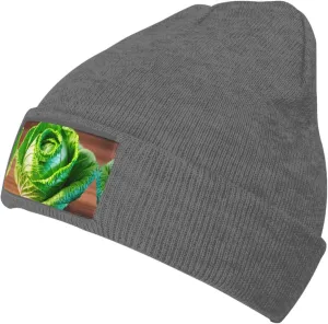 SSIMOO Bright Cabbage Velvety Tufted Style,Stretchable Brimless Hat,Knitted Woolen Cap