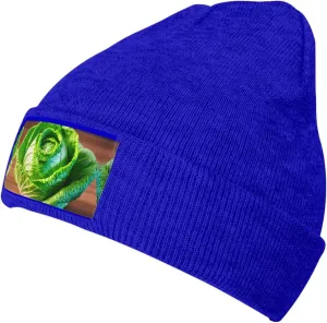 SSIMOO Bright Cabbage Velvety Tufted Style,Stretchable Brimless Hat,Knitted Woolen Cap
