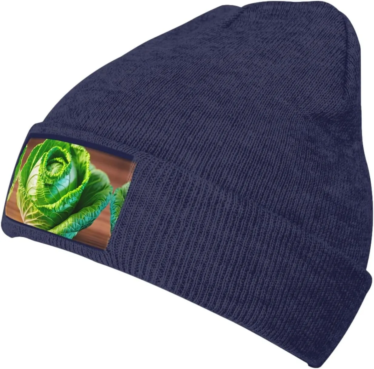 SSIMOO Bright Cabbage Velvety Tufted Style,Stretchable Brimless Hat,Knitted Woolen Cap
