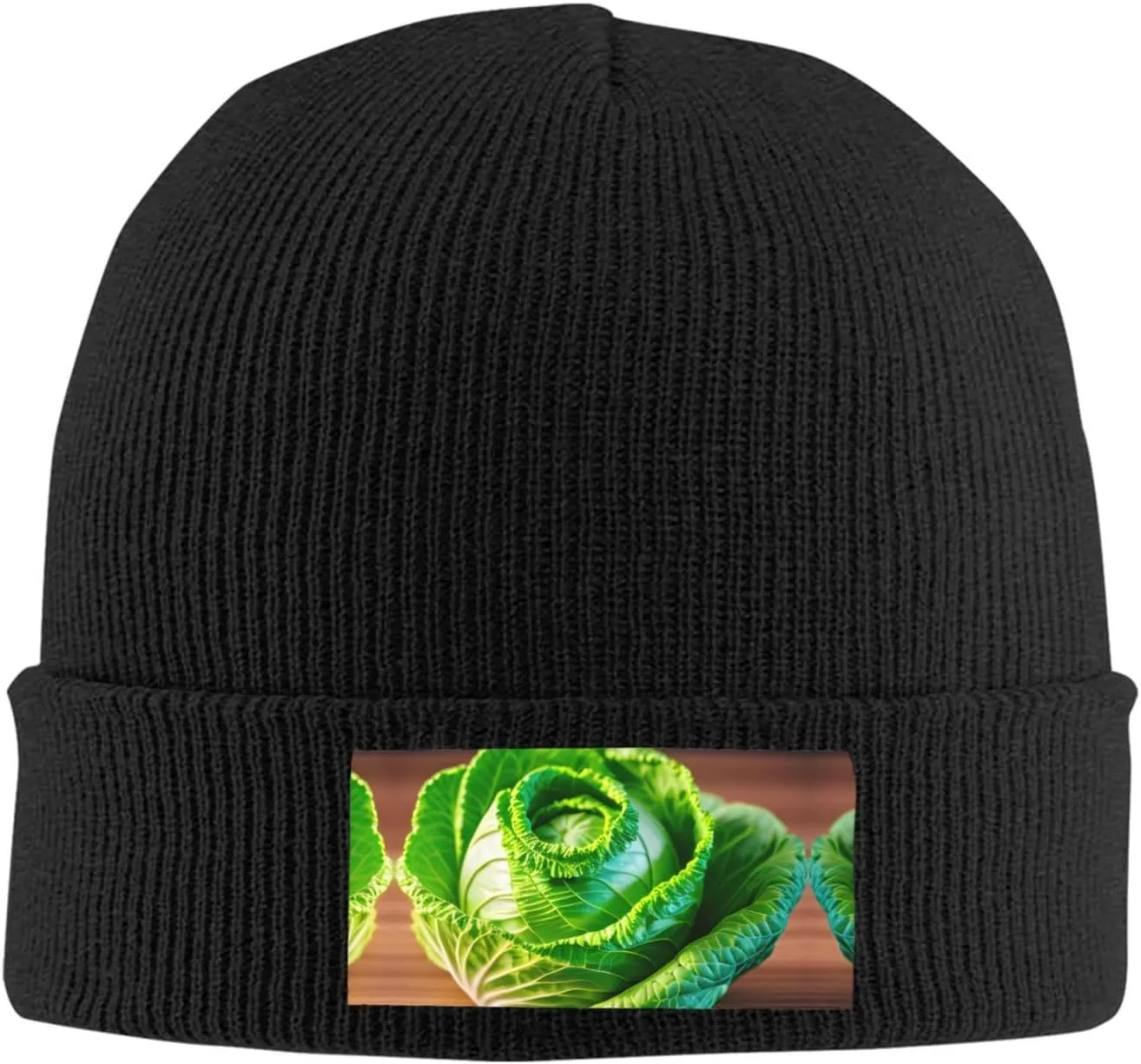 SSIMOO Bright Cabbage Velvety Tufted Style,Stretchable Brimless Hat,Knitted Woolen Cap