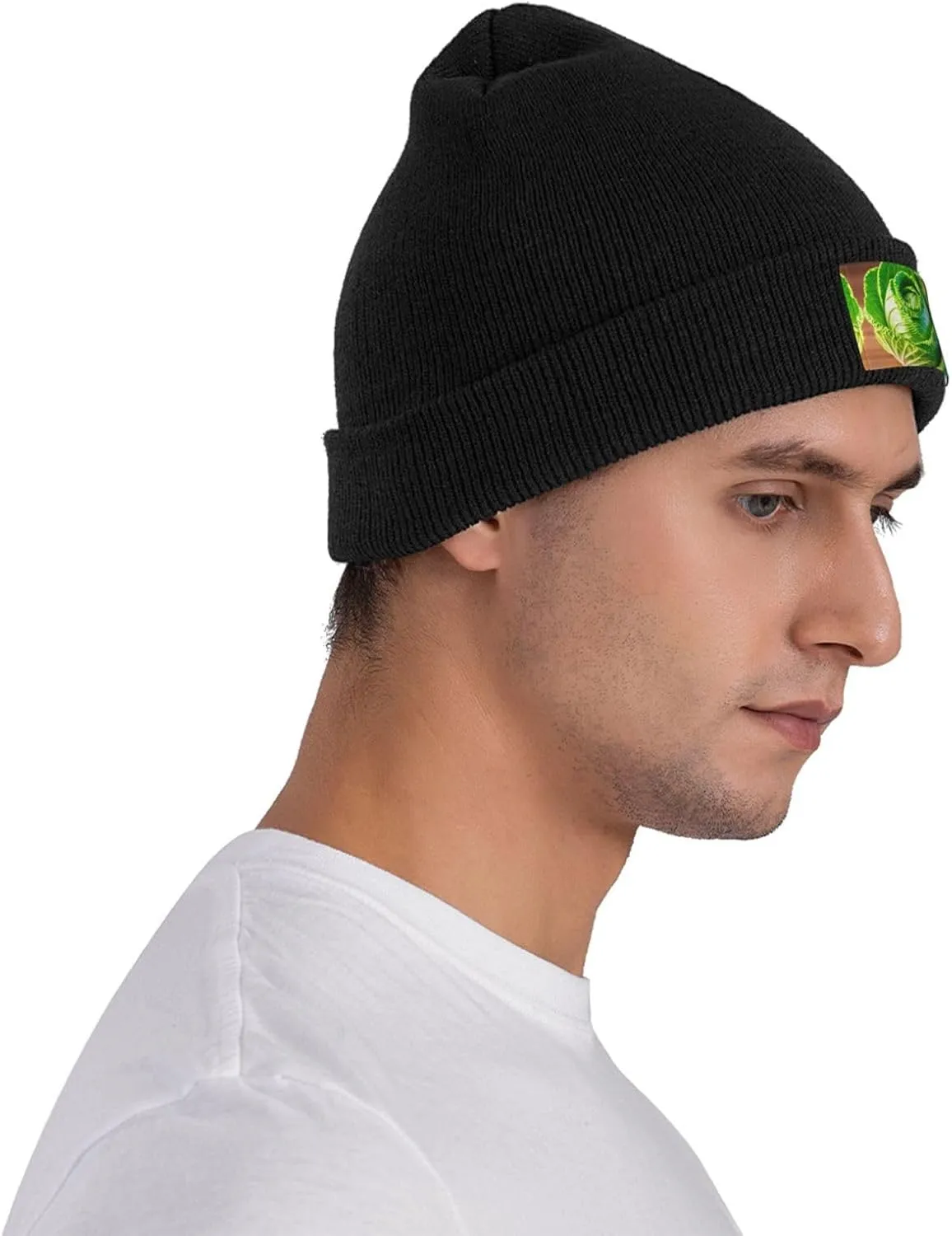 SSIMOO Bright Cabbage Velvety Tufted Style,Stretchable Brimless Hat,Knitted Woolen Cap