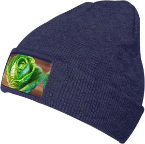 SSIMOO Bright Cabbage Velvety Tufted Style,Stretchable Brimless Hat,Knitted Woolen Cap