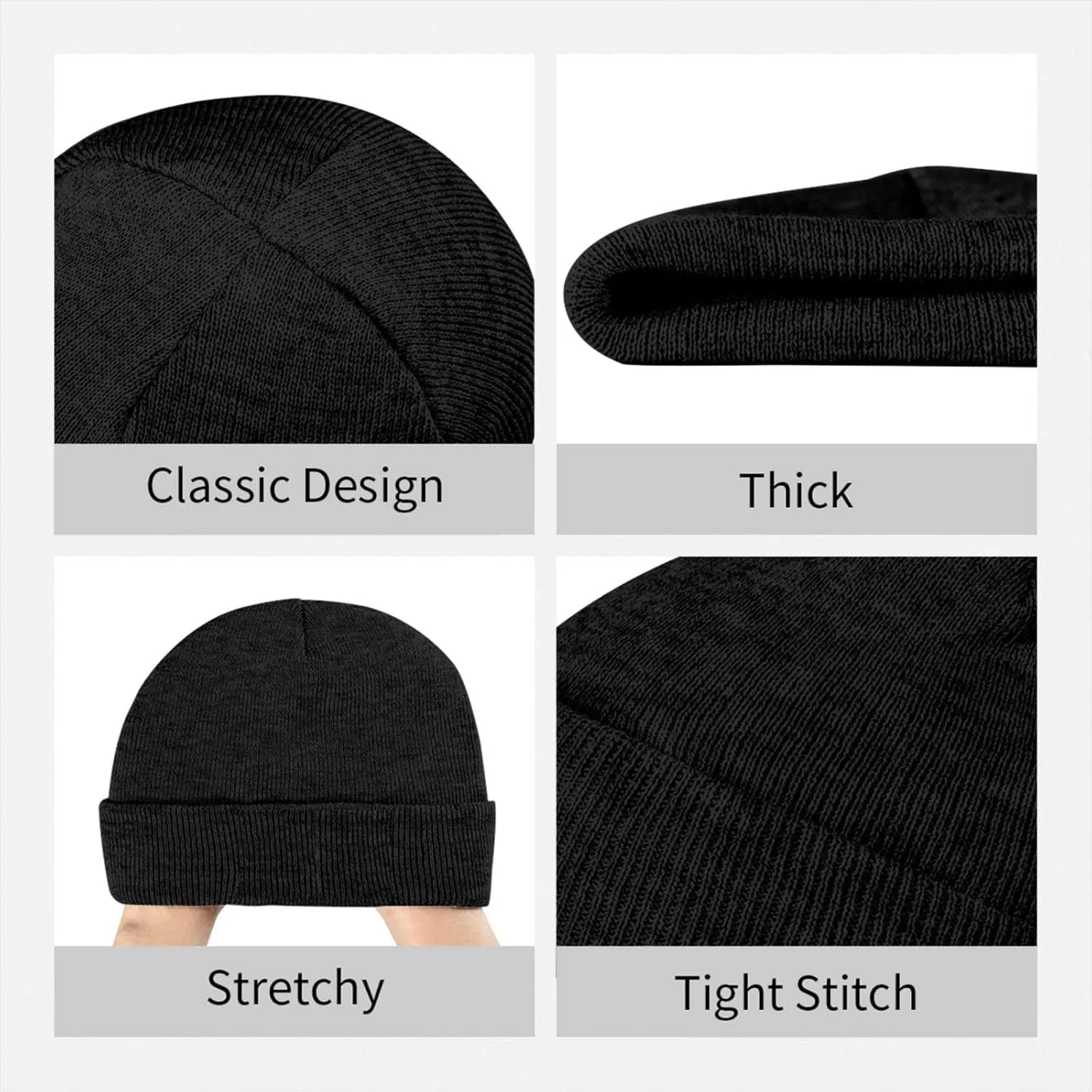 SSIMOO Bright Cabbage Velvety Tufted Style,Stretchable Brimless Hat,Knitted Woolen Cap