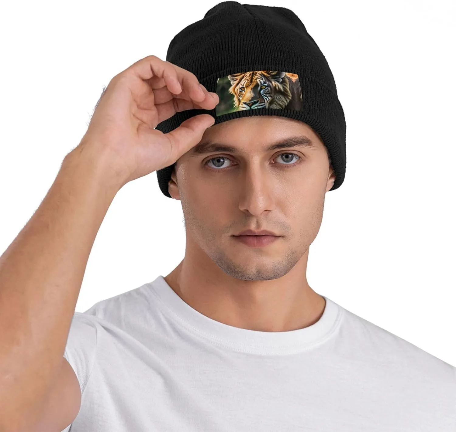 SSIMOO Bright Cabbage Velvety Tufted Style,Stretchable Brimless Hat,Knitted Woolen Cap