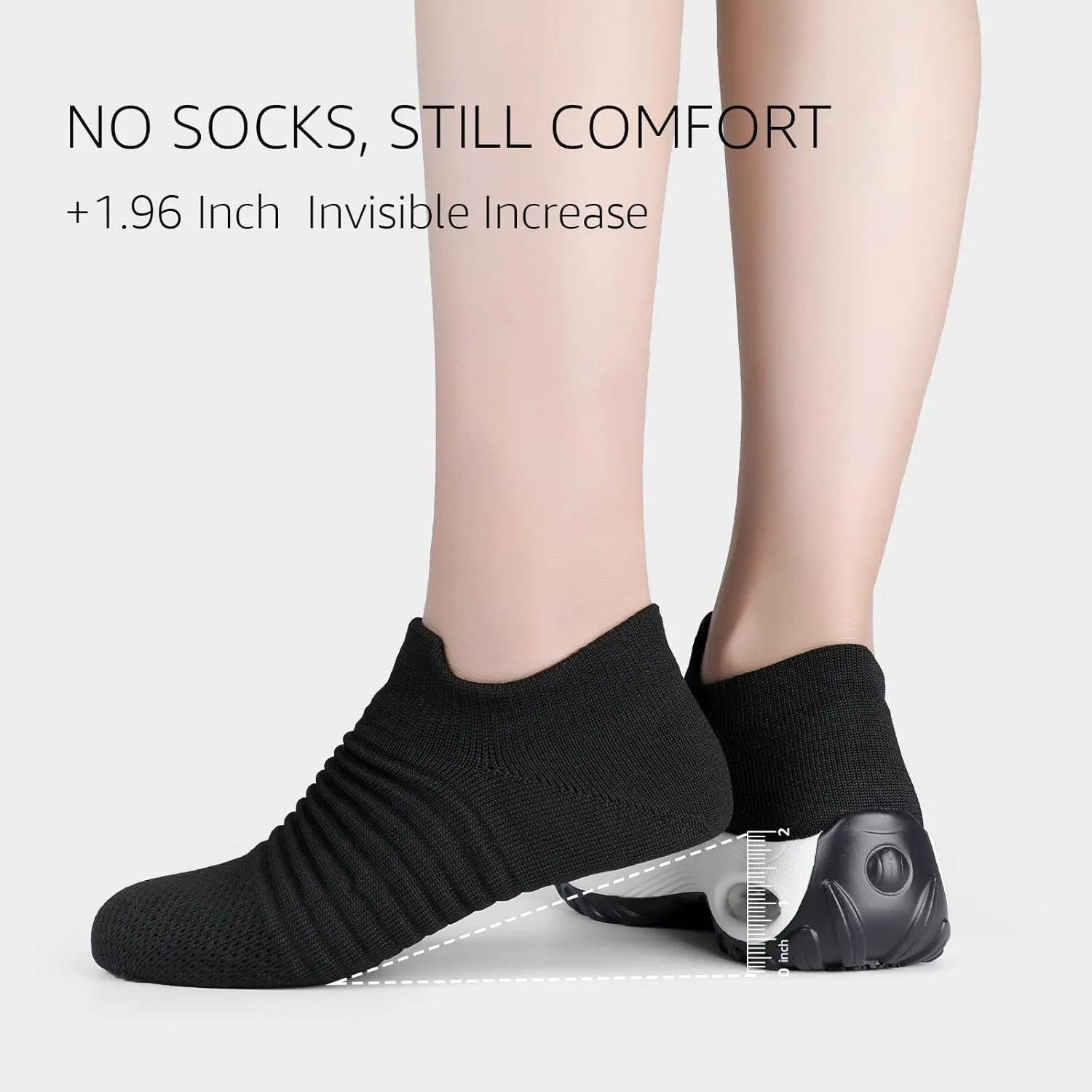 STQ Walking Shoes Women Slip on Sneakers Non Slip Work Air-Cushion Arch Support Tennis Plantar Fasciitis Orthopedic Breathable Mesh Comfortable Ladies Nursing