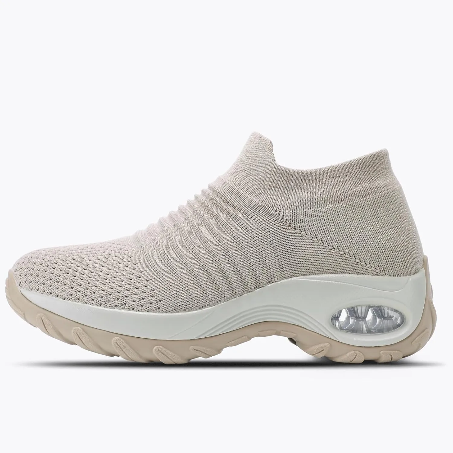STQ Walking Shoes Women Slip on Sneakers Non Slip Work Air-Cushion Arch Support Tennis Plantar Fasciitis Orthopedic Breathable Mesh Comfortable Ladies Nursing