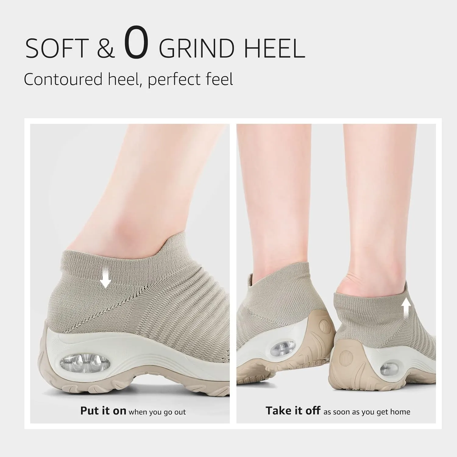 STQ Walking Shoes Women Slip on Sneakers Non Slip Work Air-Cushion Arch Support Tennis Plantar Fasciitis Orthopedic Breathable Mesh Comfortable Ladies Nursing