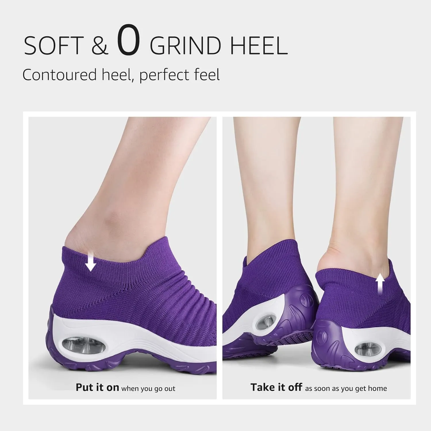 STQ Walking Shoes Women Slip on Sneakers Non Slip Work Air-Cushion Arch Support Tennis Plantar Fasciitis Orthopedic Breathable Mesh Comfortable Ladies Nursing