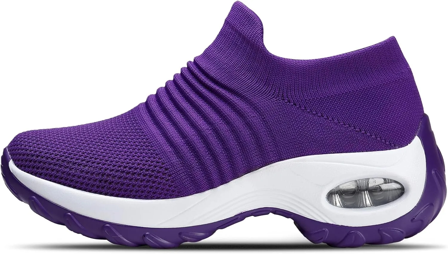 STQ Walking Shoes Women Slip on Sneakers Non Slip Work Air-Cushion Arch Support Tennis Plantar Fasciitis Orthopedic Breathable Mesh Comfortable Ladies Nursing