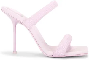 Strappy Heels Sandals for Women Two Strap Heels Square Toe Slip on Stiletto Shoes