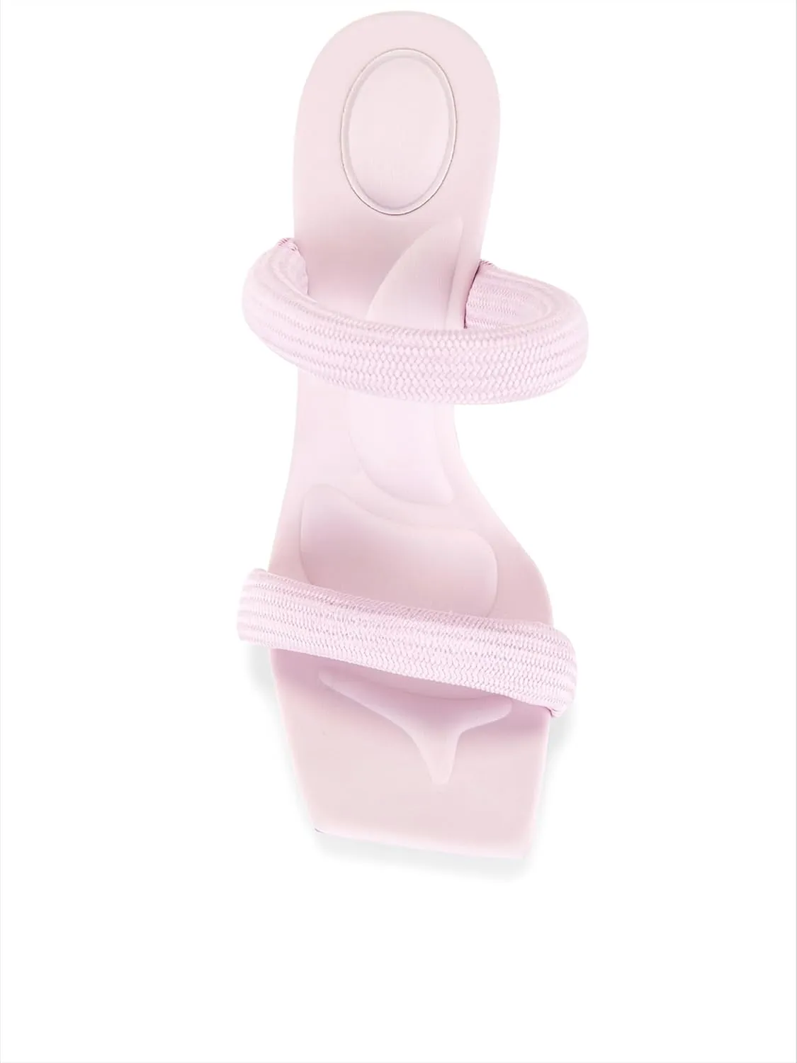 Strappy Heels Sandals for Women Two Strap Heels Square Toe Slip on Stiletto Shoes