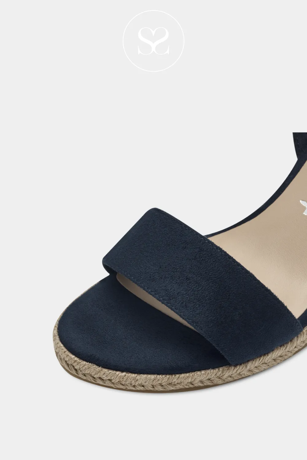 TAMARIS 1-28300-42 NAVY WEDGE ESPADRILLE SANDALS