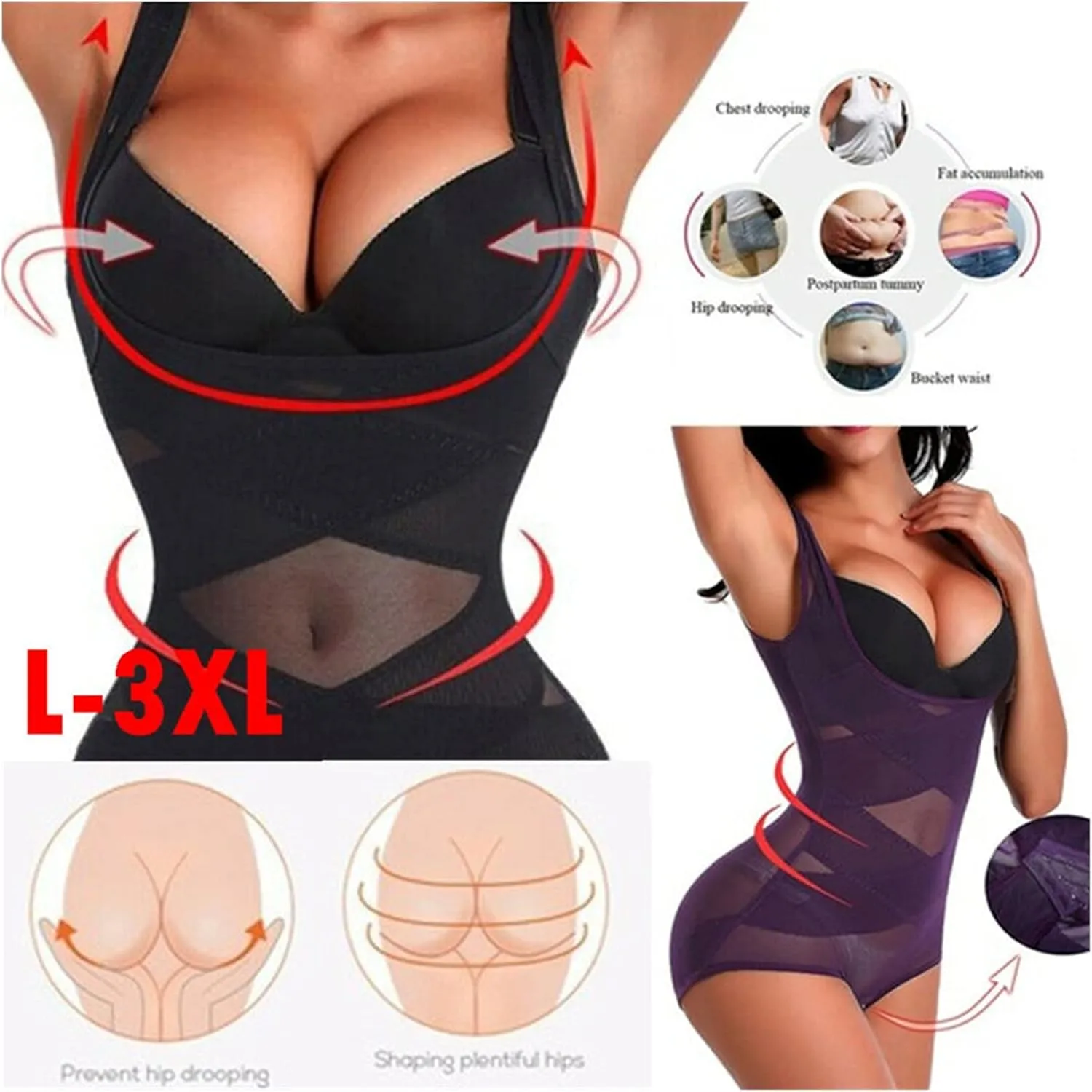 TEMKIN Women Body Shaper Corset Cincher Control Slimming Underwear Waist Trainer Recover Bodysuits Shapewear
